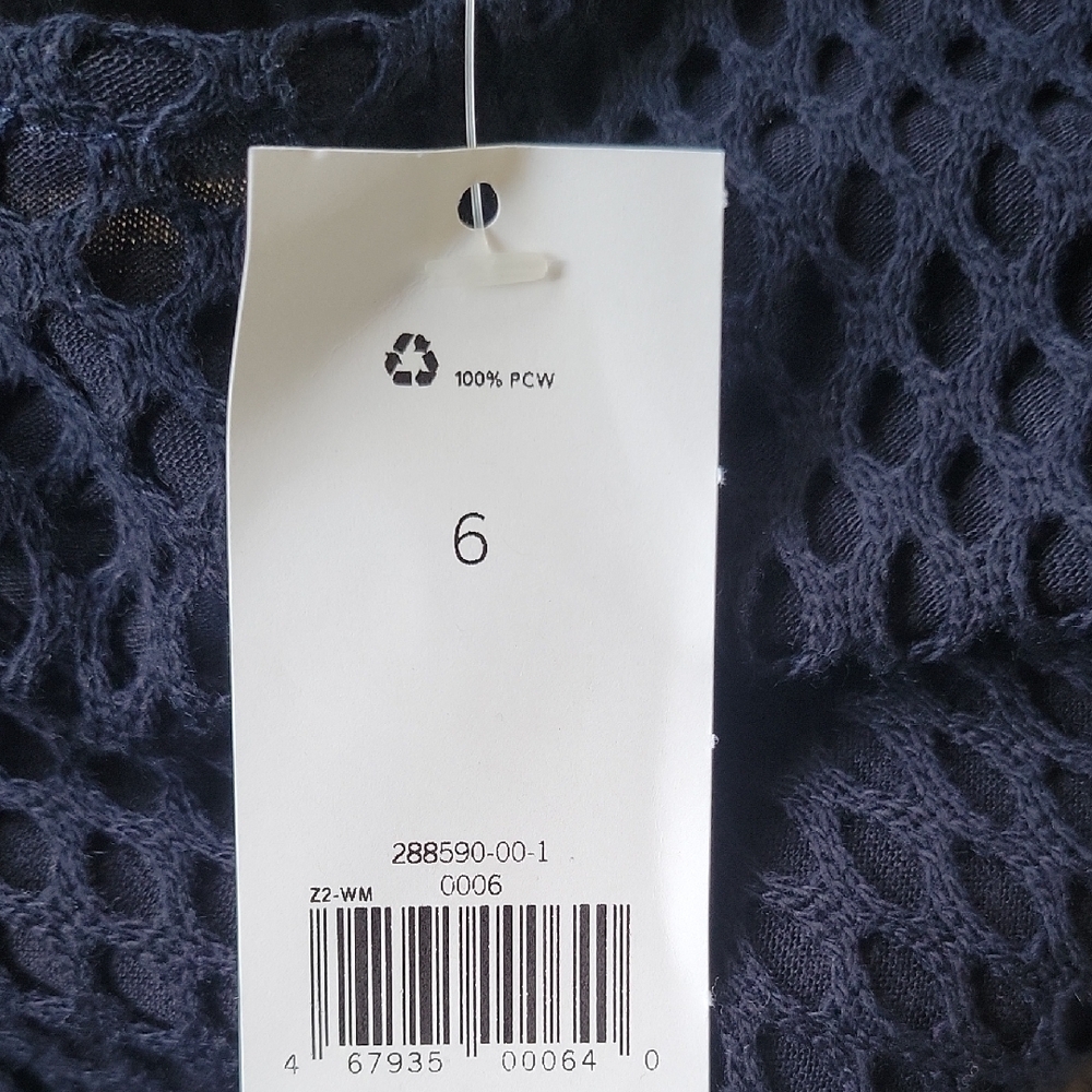 Banana Republic Navy Mesh Mini Dress Nw Size 6 - Picture 9 of 11